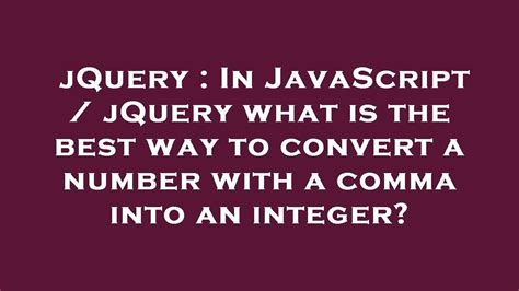 jquery add commas to number|JavaScript : add commas to a number in jQuery .